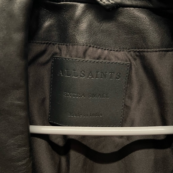 All saints Luna leather biker jacket - Picture 5 of 8